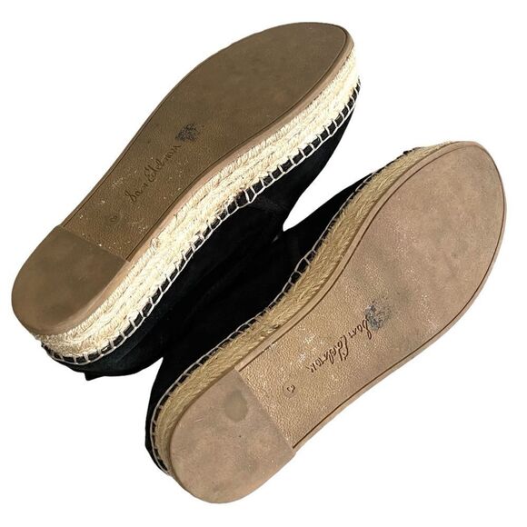 SAM EDELMAN Carrin Black Suede Platform Espadrilles Slip On Sandals 8 - Picture 10 of 11